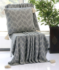 Pluchi 100% Cotton Throw Blanket | All Season Sofa & Bed Blanket