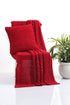 Pluchi Popcorn - Red with Gold Metallic Yarn 100% Cotton Knitted All Season AC Throw Blanket with 2 Cushion Cover Pieces Set - Agarwal Bedding and Furnishing