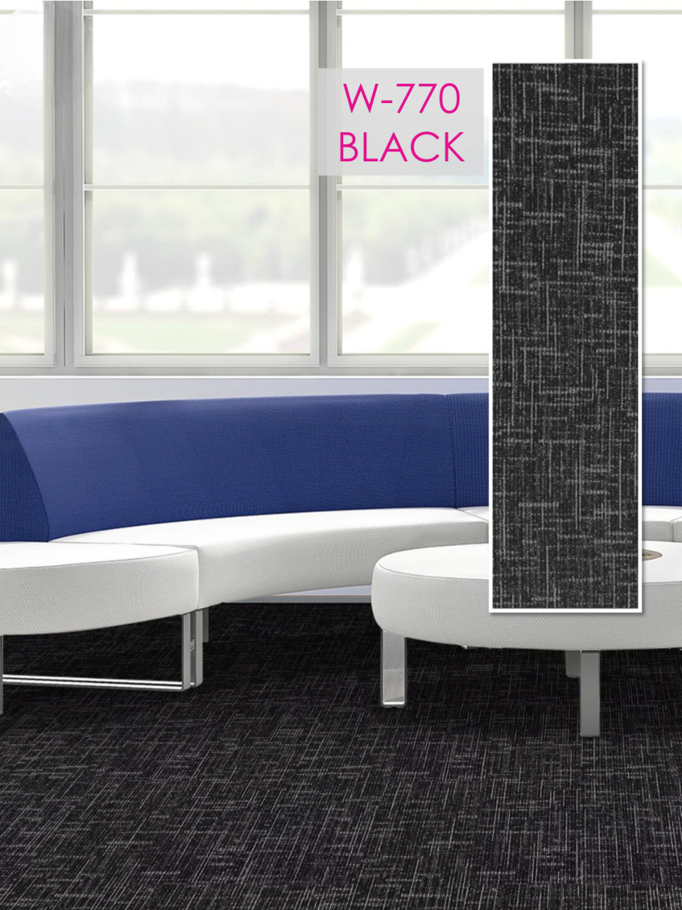 Hego Wireless Wall to Wall Carpet | Black | Sleek & Durable Flooring | Enera