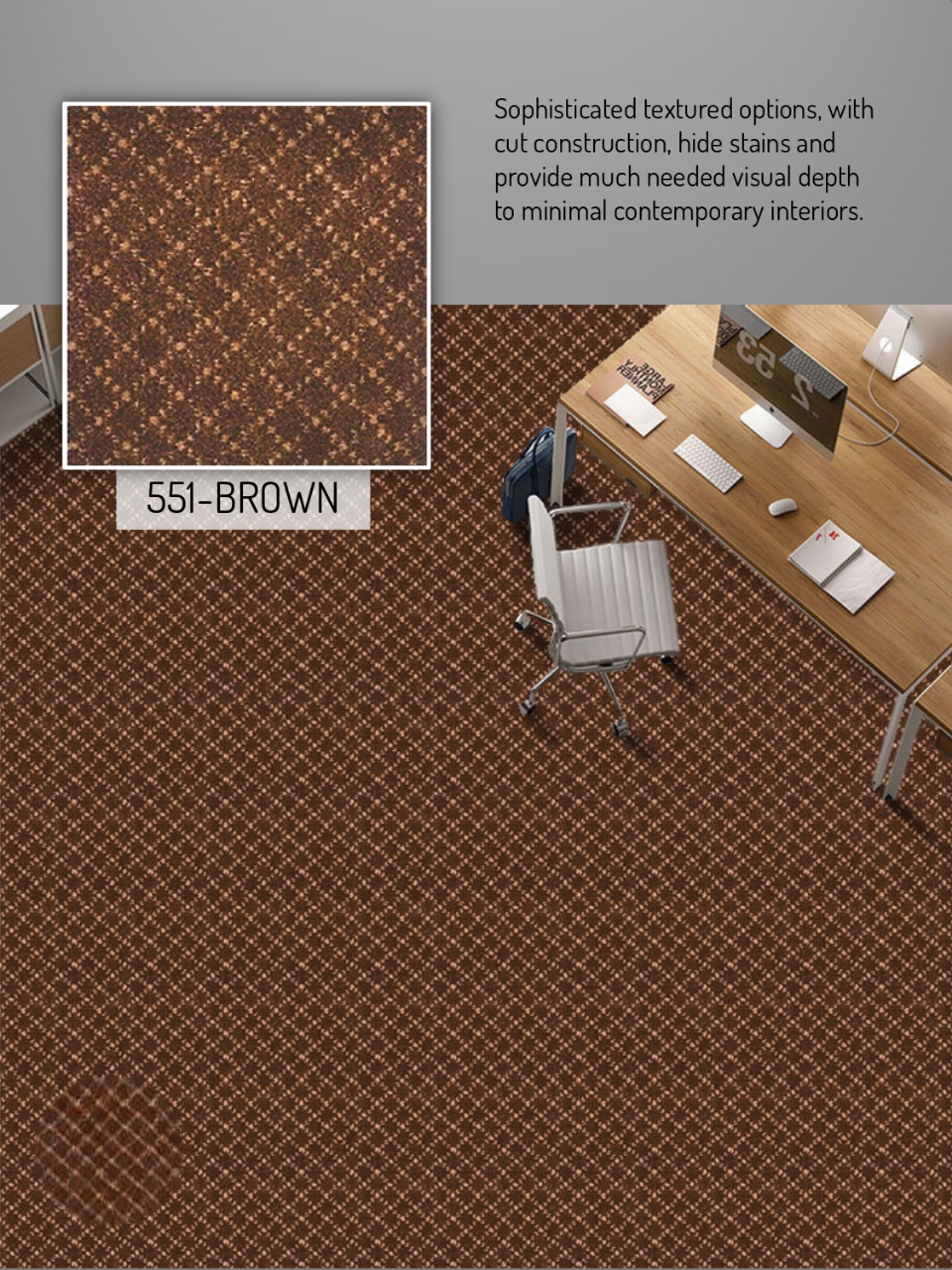 Hego Roll Rolex Brown Colour Luxury Carpet - Warm & Refined Flooring Solution | Enera