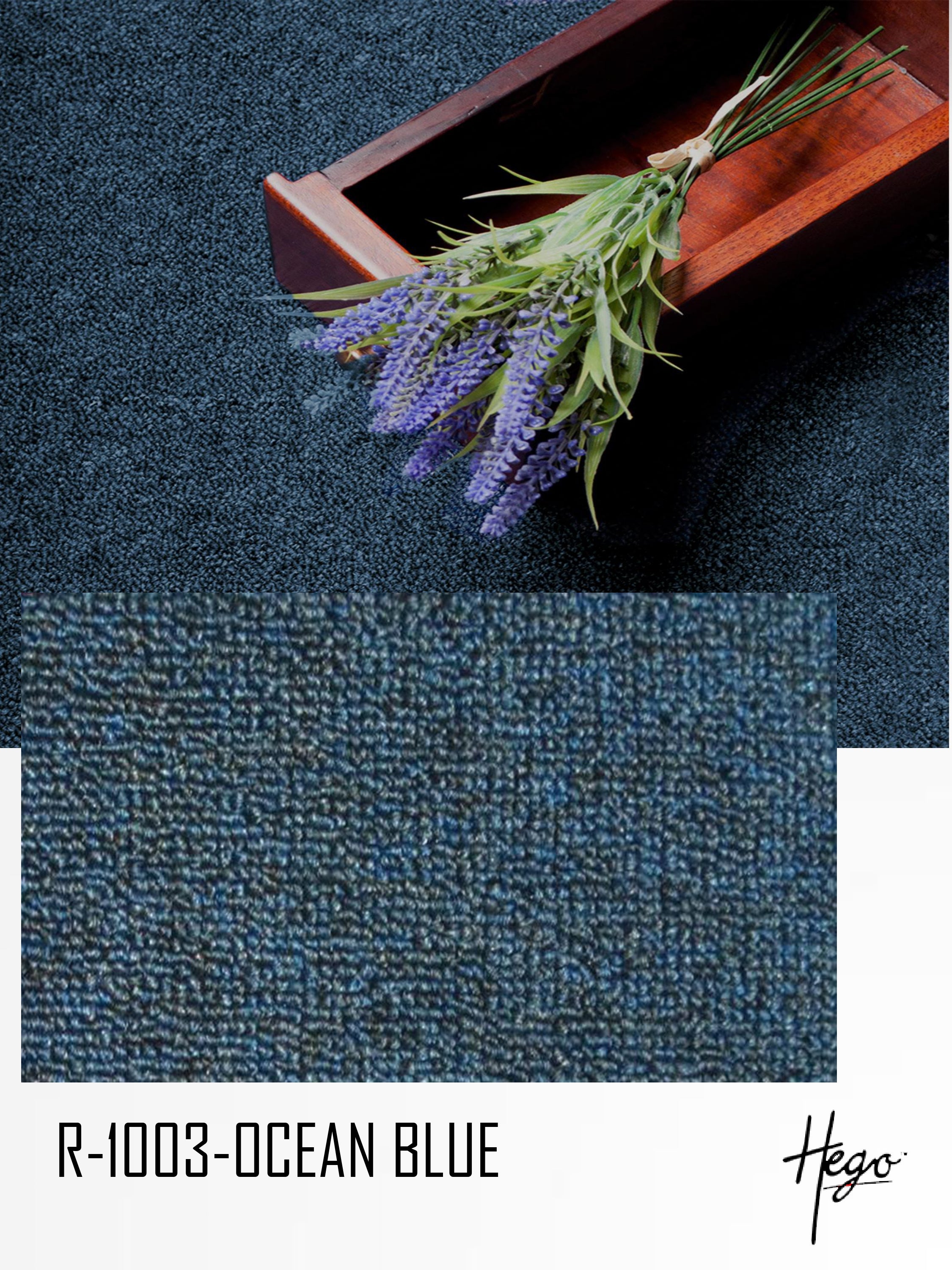 Hego Rush Wall to Wall Carpet | Blue | Stylish & Durable Flooring | Enera