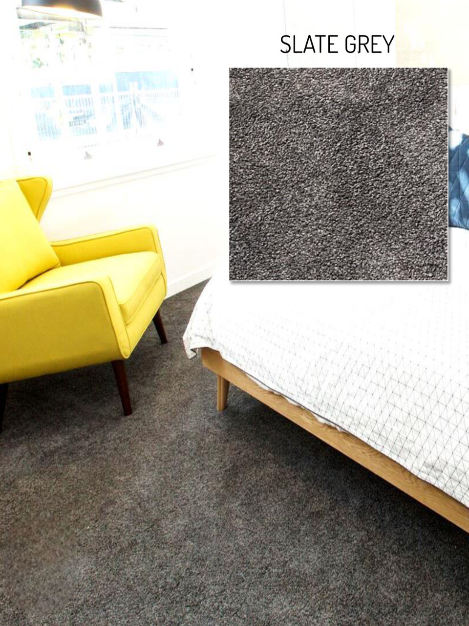 Hego Silky Wall To Wall Carpet | Slate Grey | Ultra-Soft Pile Carpet | Enera