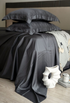 Sadyaska Bamboo Collection Charcoal Grey Color Plain King Size Double Bedsheet | Eco-Friendly & Luxurious | Enera