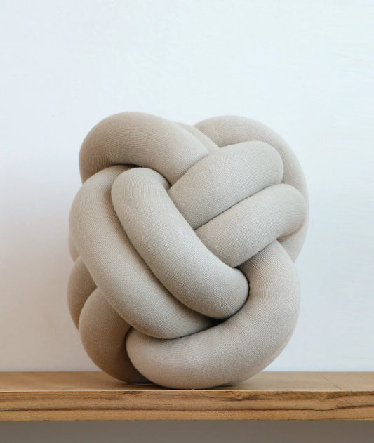 Pluchi Knitted Nodo Cotton Knot Cushion 11x11 for Home Decor