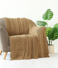 Pluchi 100% Cotton Throw Blanket | All Season Sofa & Bed Blanket