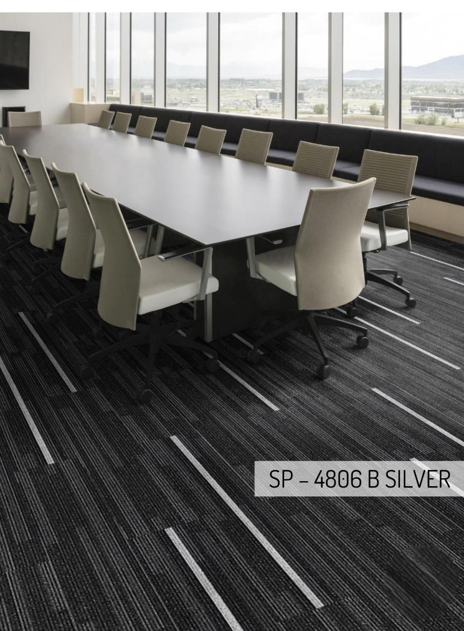 Hego Spark Wall to Wall Carpet | Silver | Stylish & Durable Flooring | Enera