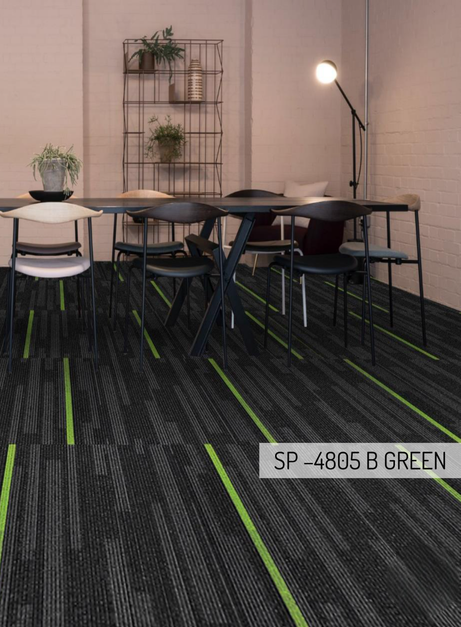 Hego Spark Wall to Wall Carpet Green Colour | Stylish & Durable | Enera