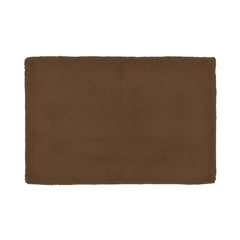 Brown rectangular bathmat with soft textured surface, ideal for bathroom use