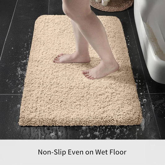 Enera Taupe Microfibre Bathmat Runner 2980 GSM Anti-Skid Rug 60x152 cm