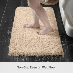 Enera Taupe Microfibre Bathmat Runner 2980 GSM Anti-Skid Rug 60x152 cm