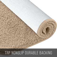 Enera Taupe Microfibre Bathmat Runner 2980 GSM Anti-Skid Rug 60x152 cm