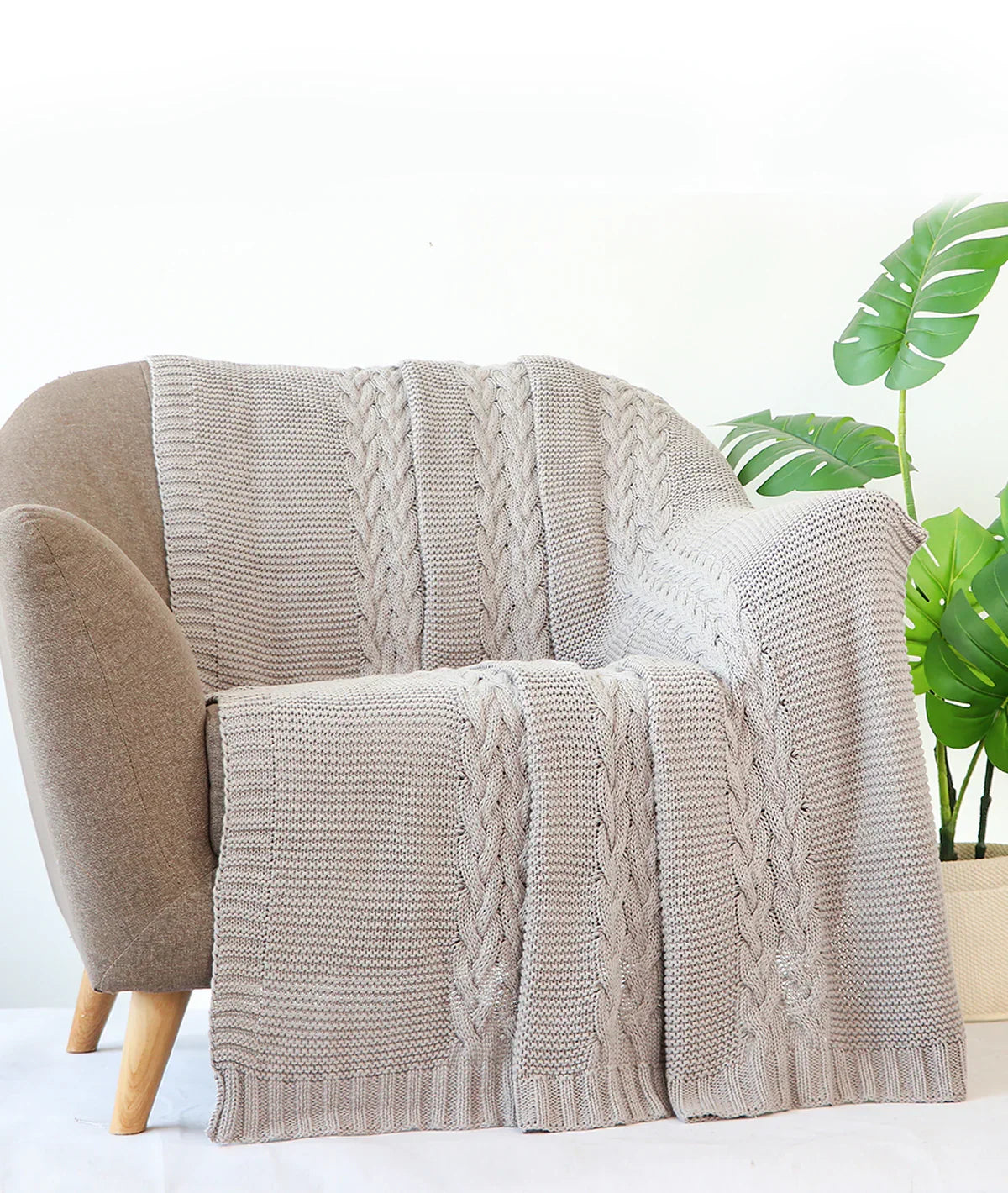 Pluchi 100% Cotton Throw Blanket | All Season Sofa & Bed Blanket