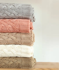 Pluchi 100% Cotton Throw Blanket | All Season Sofa & Bed Blanket