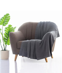 Pluchi 100% Cotton Throw Blanket | All Season Sofa & Bed Blanket
