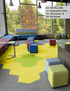 Hego Hexagon Yellow Colour Carpet Tile - Bright & Cutting-Edge Flooring | Enera