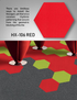 Hego Hexagon Red Colour Carpet Tile - Modern & Innovative Flooring Solution | Enera