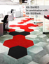 Hego Hexagon Red Colour Carpet Tile - Modern & Innovative Flooring Solution | Enera