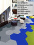 Hego Hexagon Blue Carpet Tile - Modern & Innovative Flooring | Enera