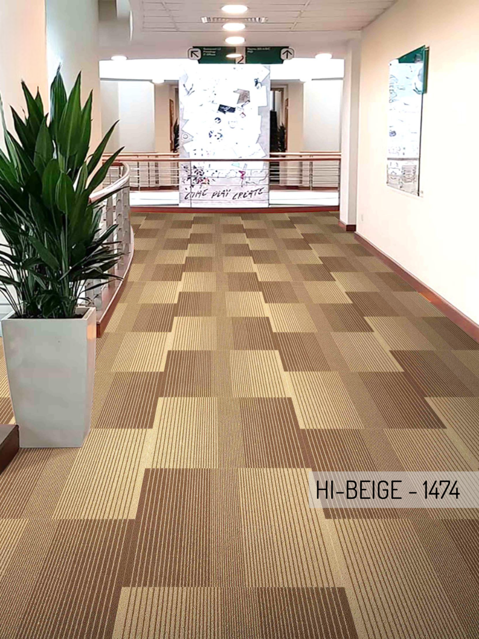 Hego Interline Beige Wall to Wall Carpet | Stylish & Durable Flooring | Enera