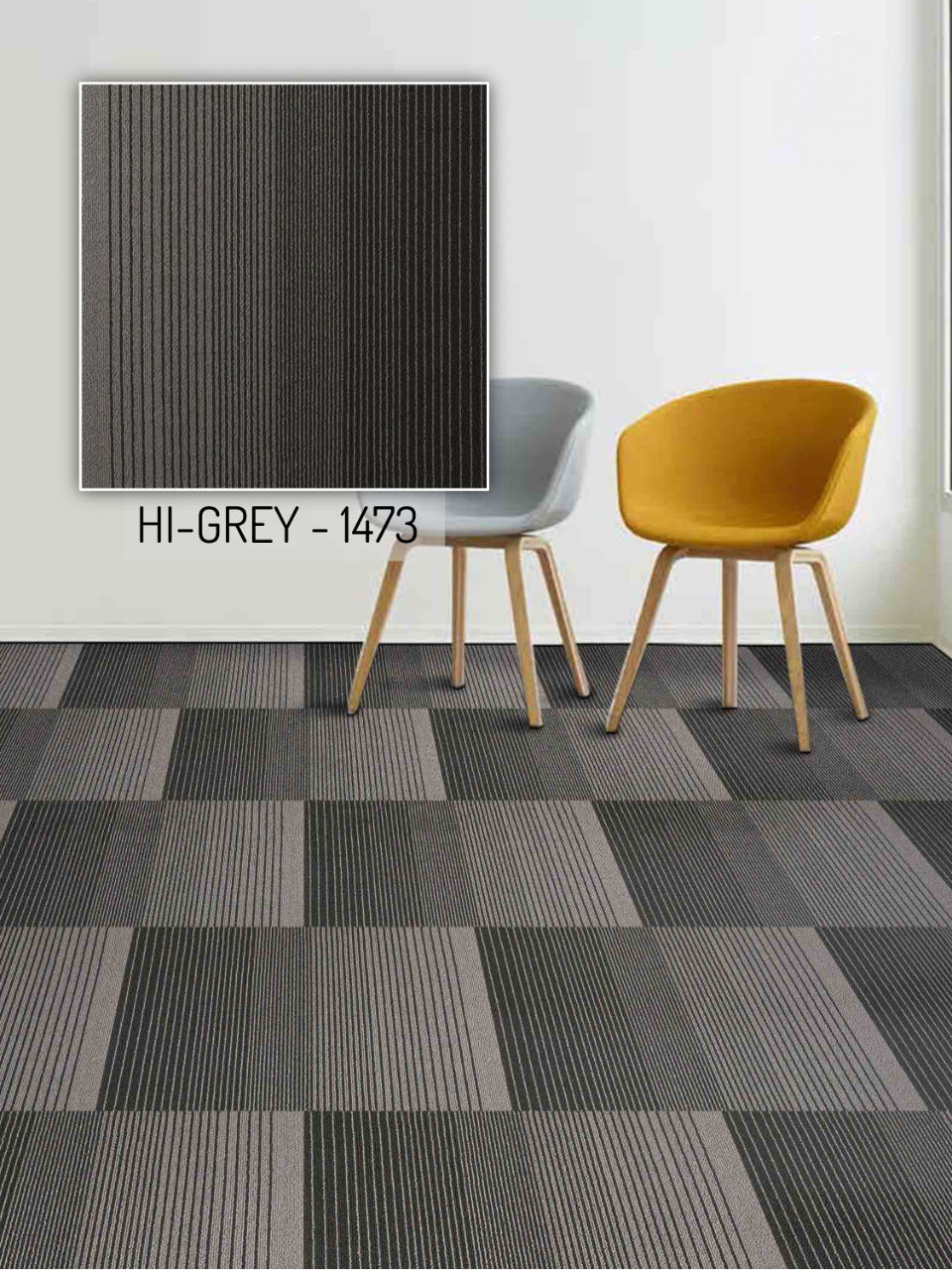 Hego Interline Grey Wall Carpet | Sleek & Durable Flooring Solution | Enera