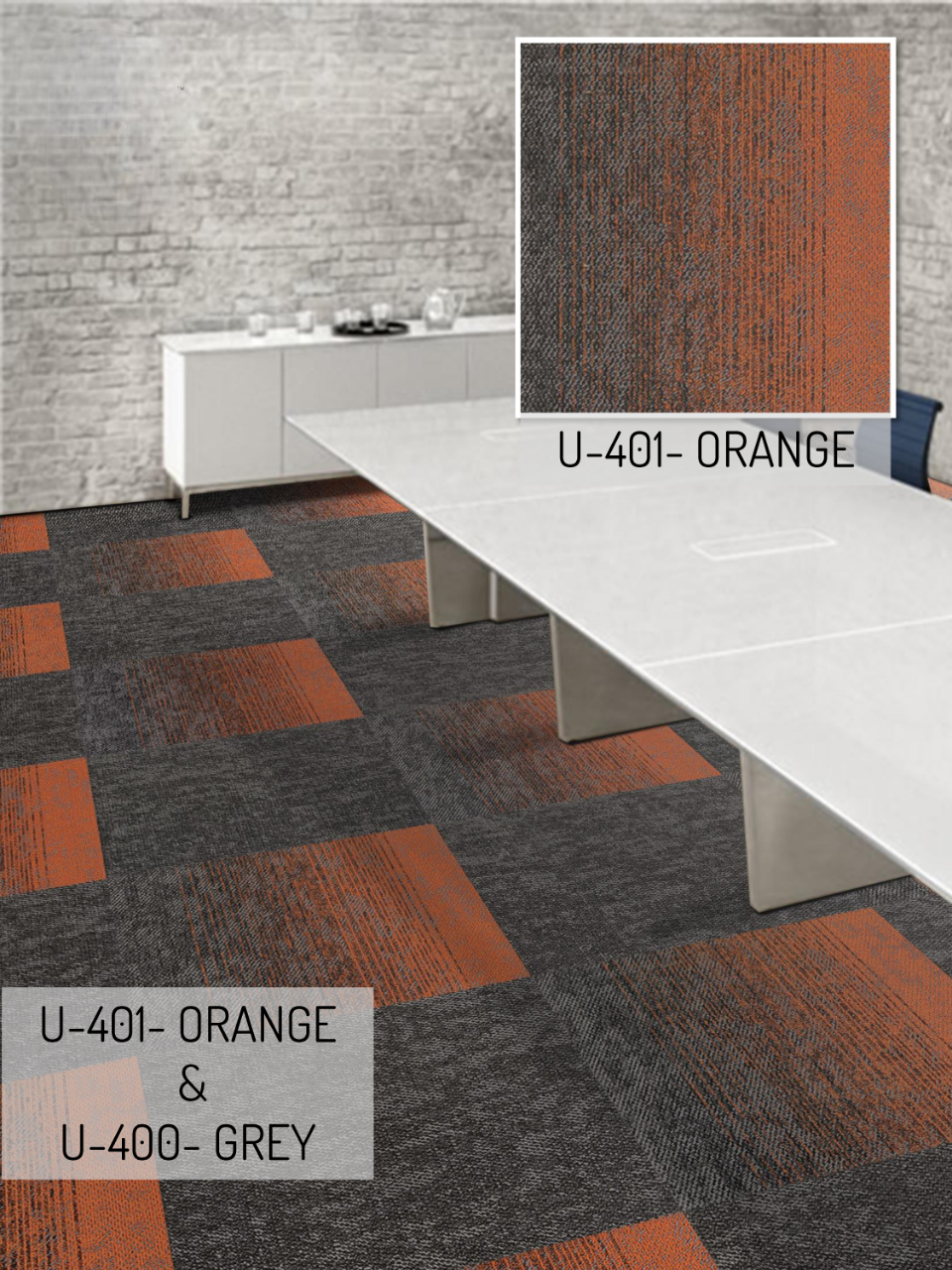 Hego Unique Wall to Wall Carpet | Orange | Vibrant & Durable Flooring | Enera