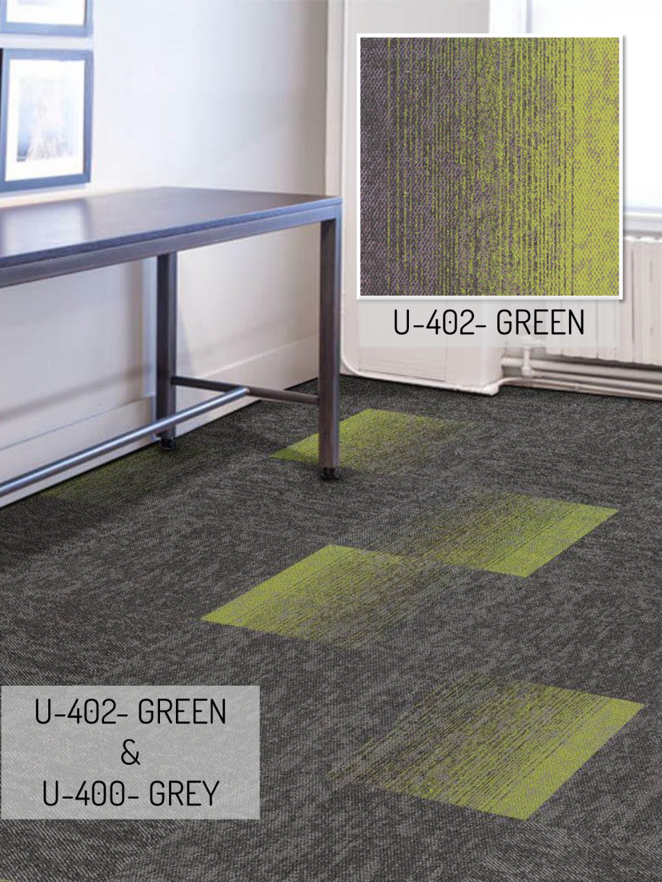 Hego Unique Wall to Wall Carpet | Green | Stylish & Resilient Flooring | Enera