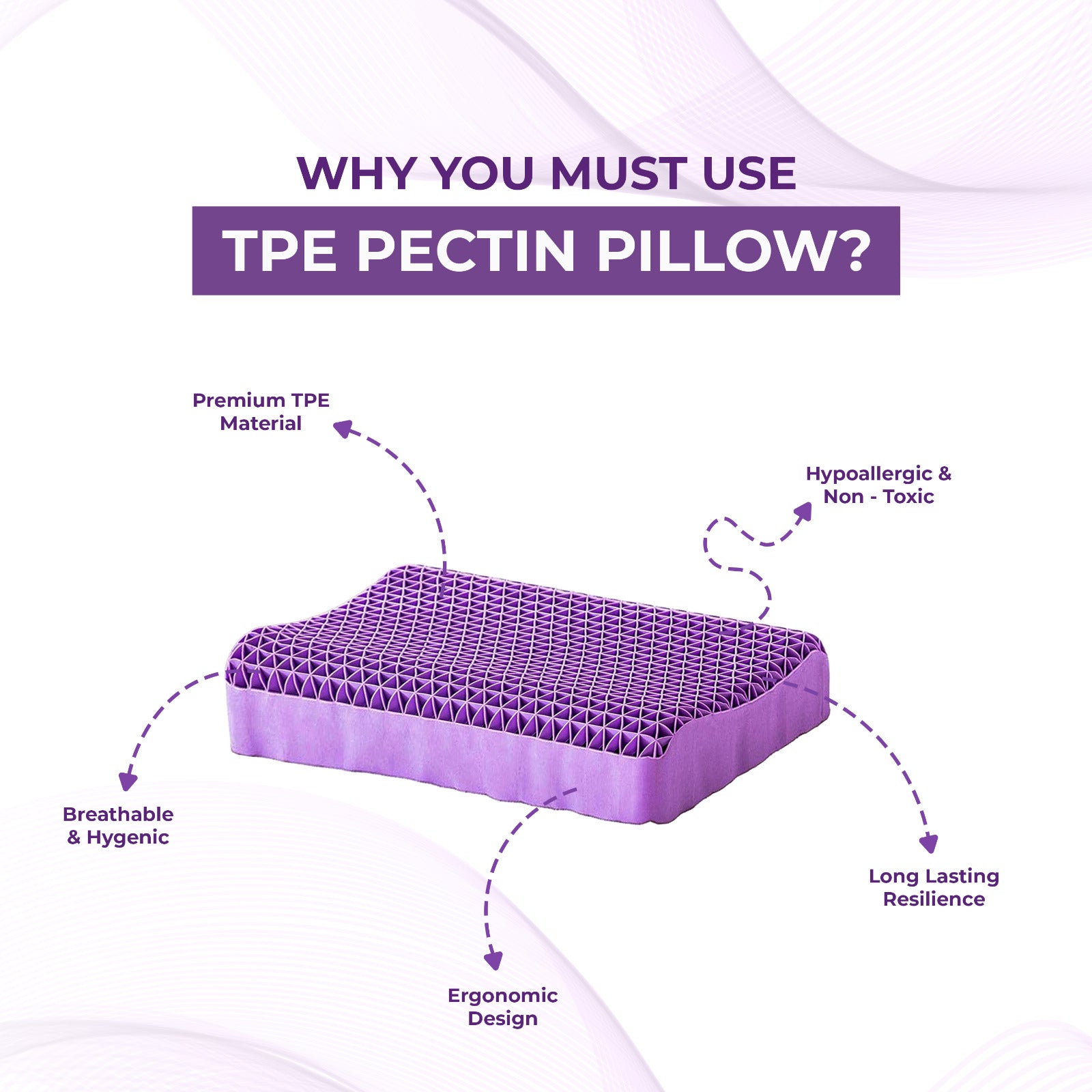 enera Air Flex Zero Gravity Adjustable TPE Gel Pillow – Ergonomic & Cool Pillow - enera