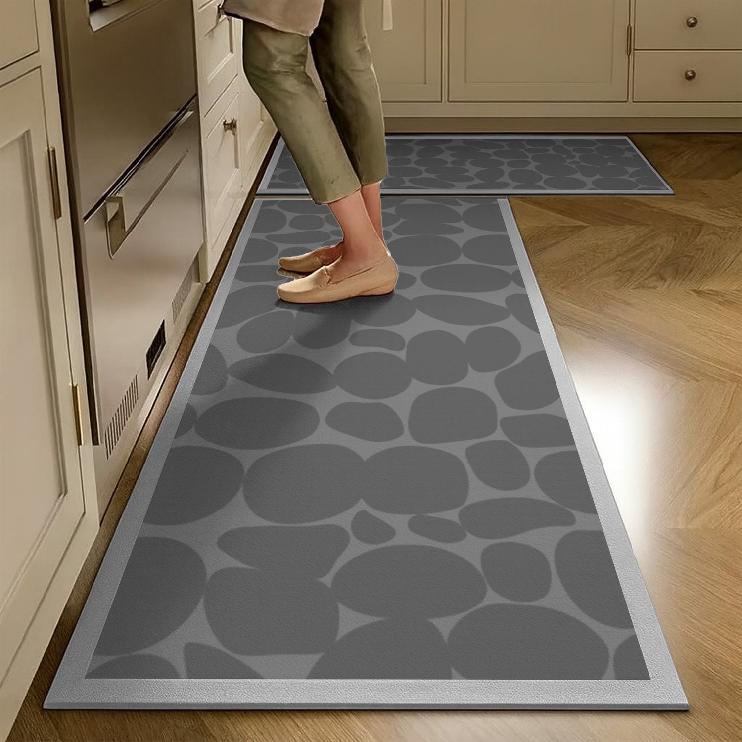enera Kitchen Mat Set 2 Piece | Non Slip, Anti Fatigue Floor Mat - enera