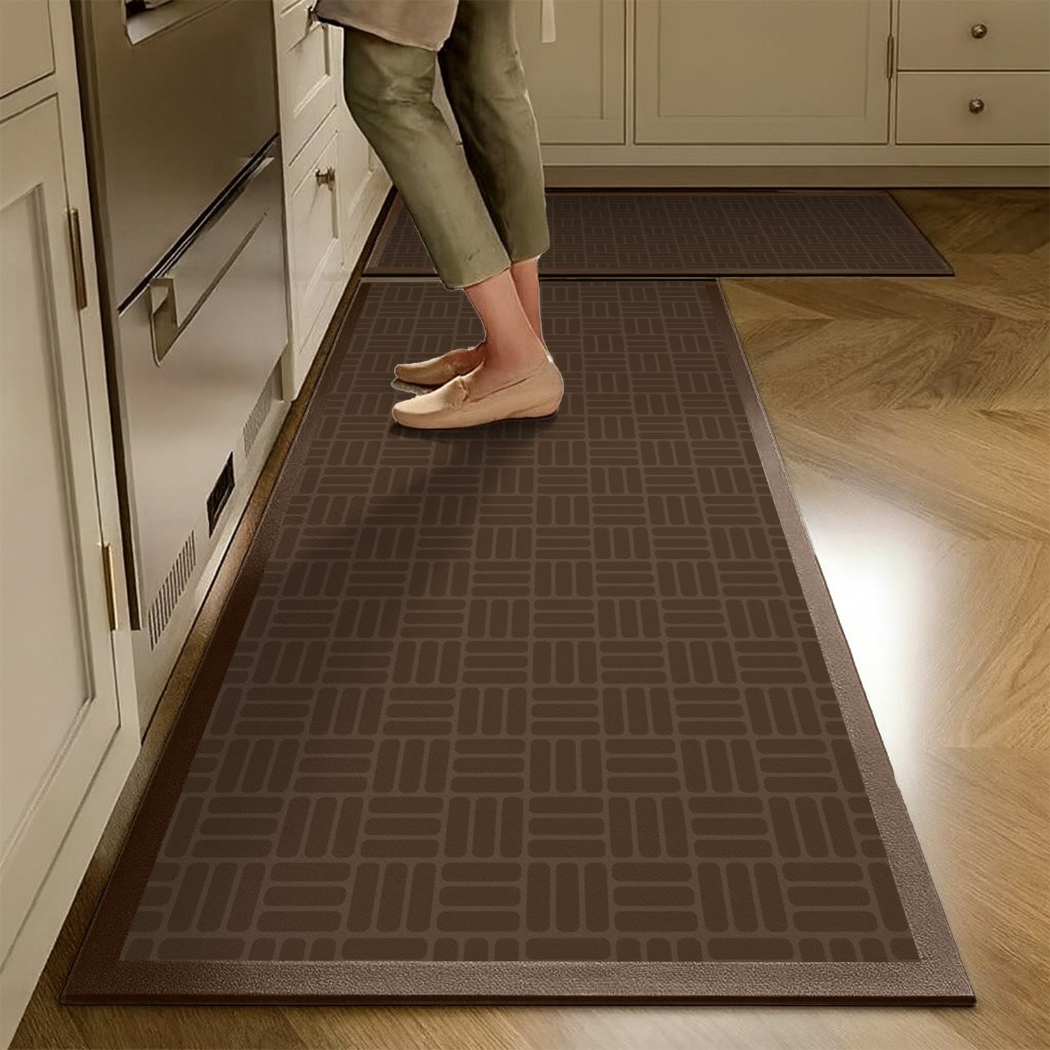 enera Kitchen Mat Set 2 Piece | Non Slip, Anti Fatigue Floor Mat - enera