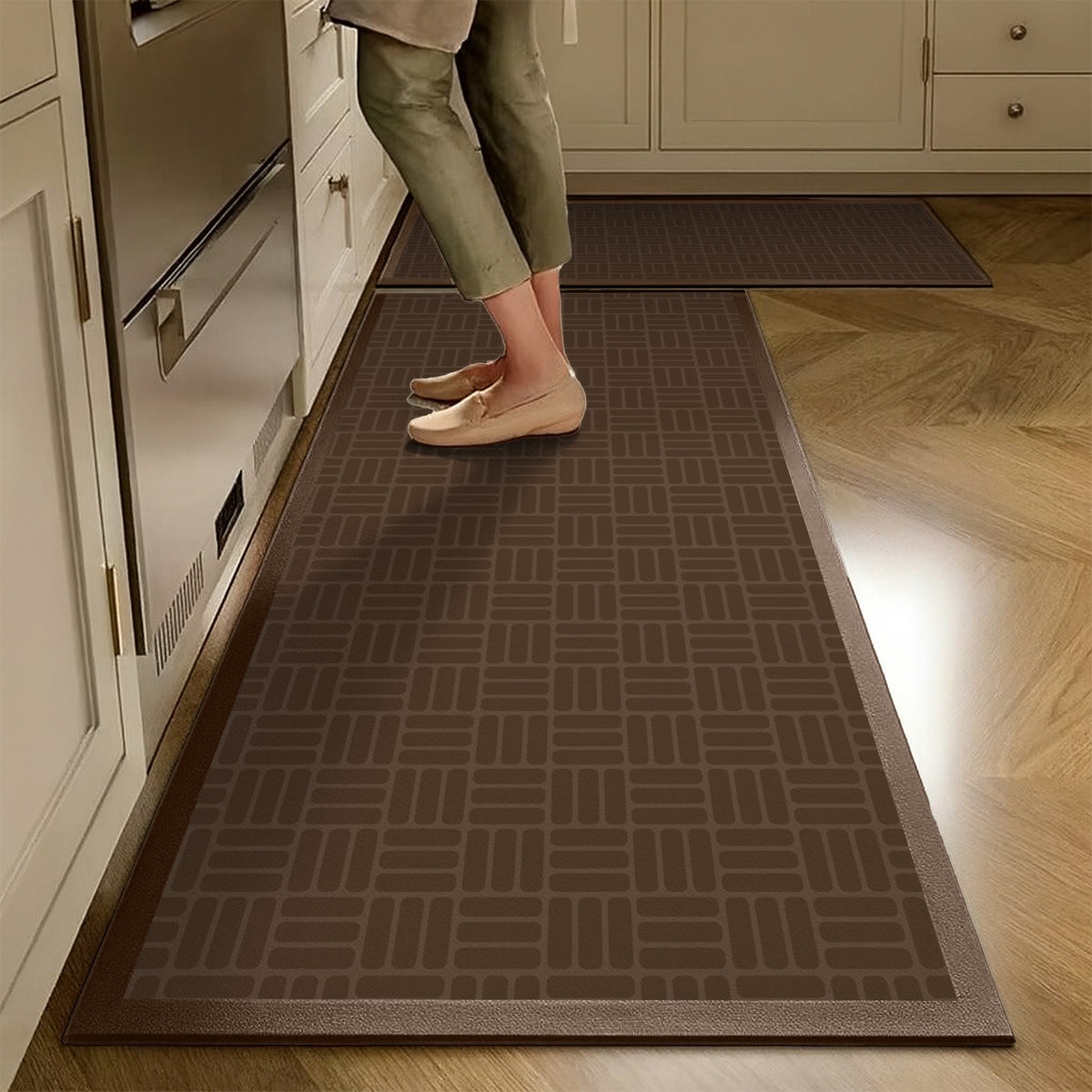 enera Kitchen Mat Set 2 Piece | Non Slip, Anti Fatigue Floor Mat