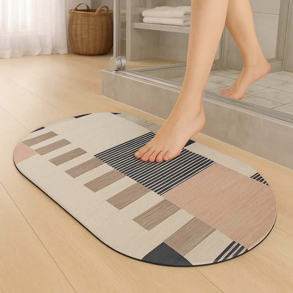 enera Bathroom Mat 40x60 cm Anti-Slip, Quick-Dry & Water Absorbing Mat