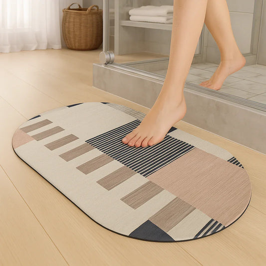 enera Bathroom Mat 40x60 cm Anti-Slip, Quick-Dry & Water Absorbing Mat