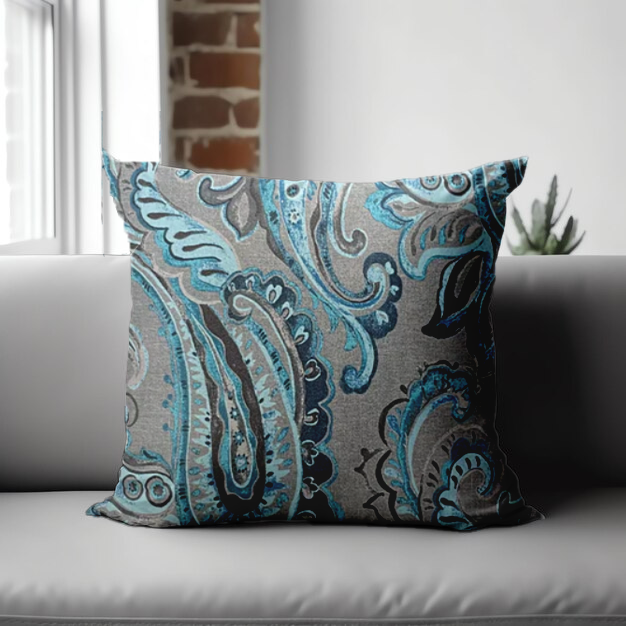 KCF Pers-708 Blue Cushion Cover 16 x 16 | Vibrant & Stylish | Enera