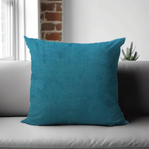 Coop Casper SN33 Plain Cushion Cover in Peacock Color - 16 X 16 | Elegant Home Textiles | Enera