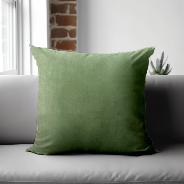 SRM Luxo 91B Plain Cushion Cover - Green, 18x18 | Elegant & Versatile | Enera