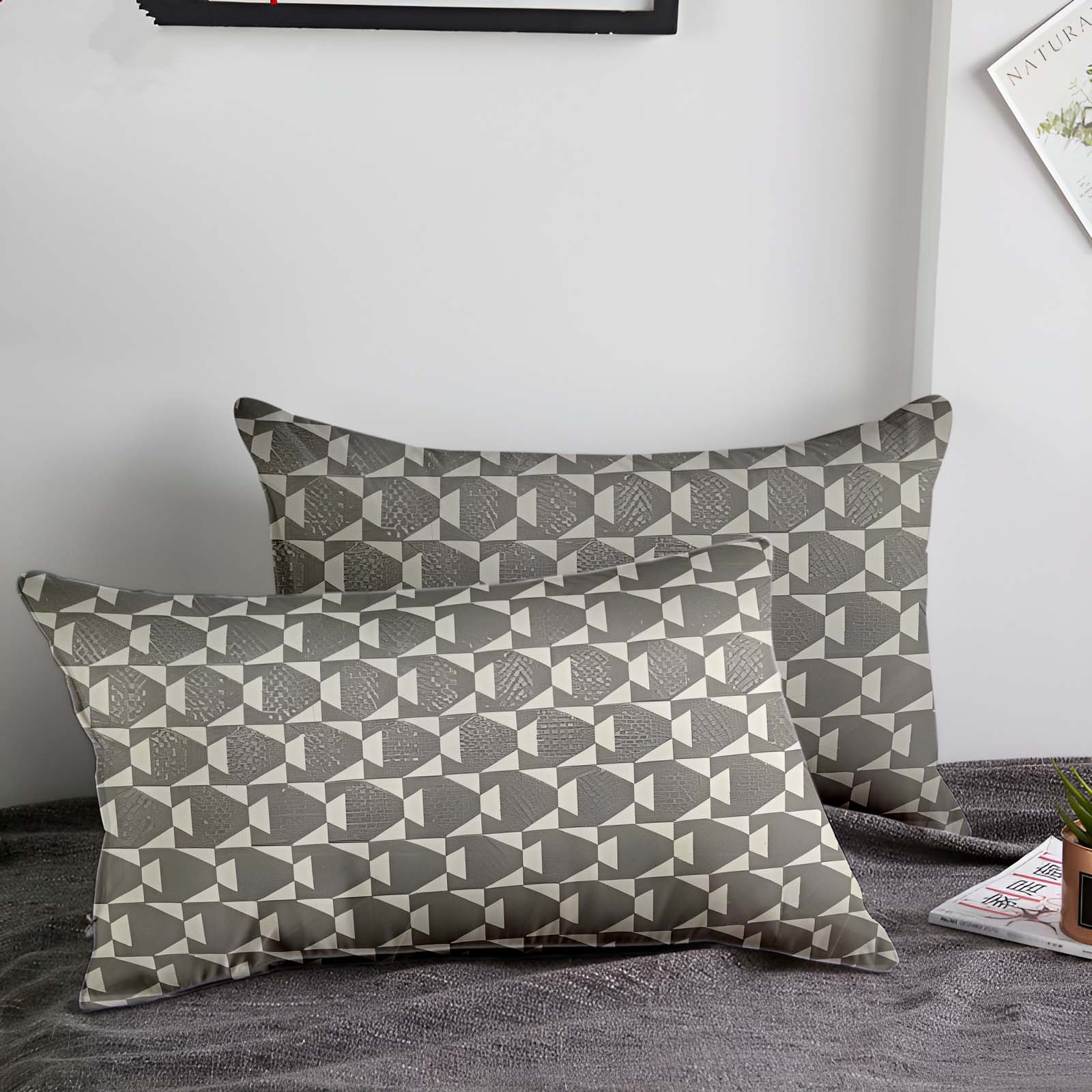 SRM Mamb D402 Cushion Cover Grey 11 x 19 | Sleek & Modern | Enera