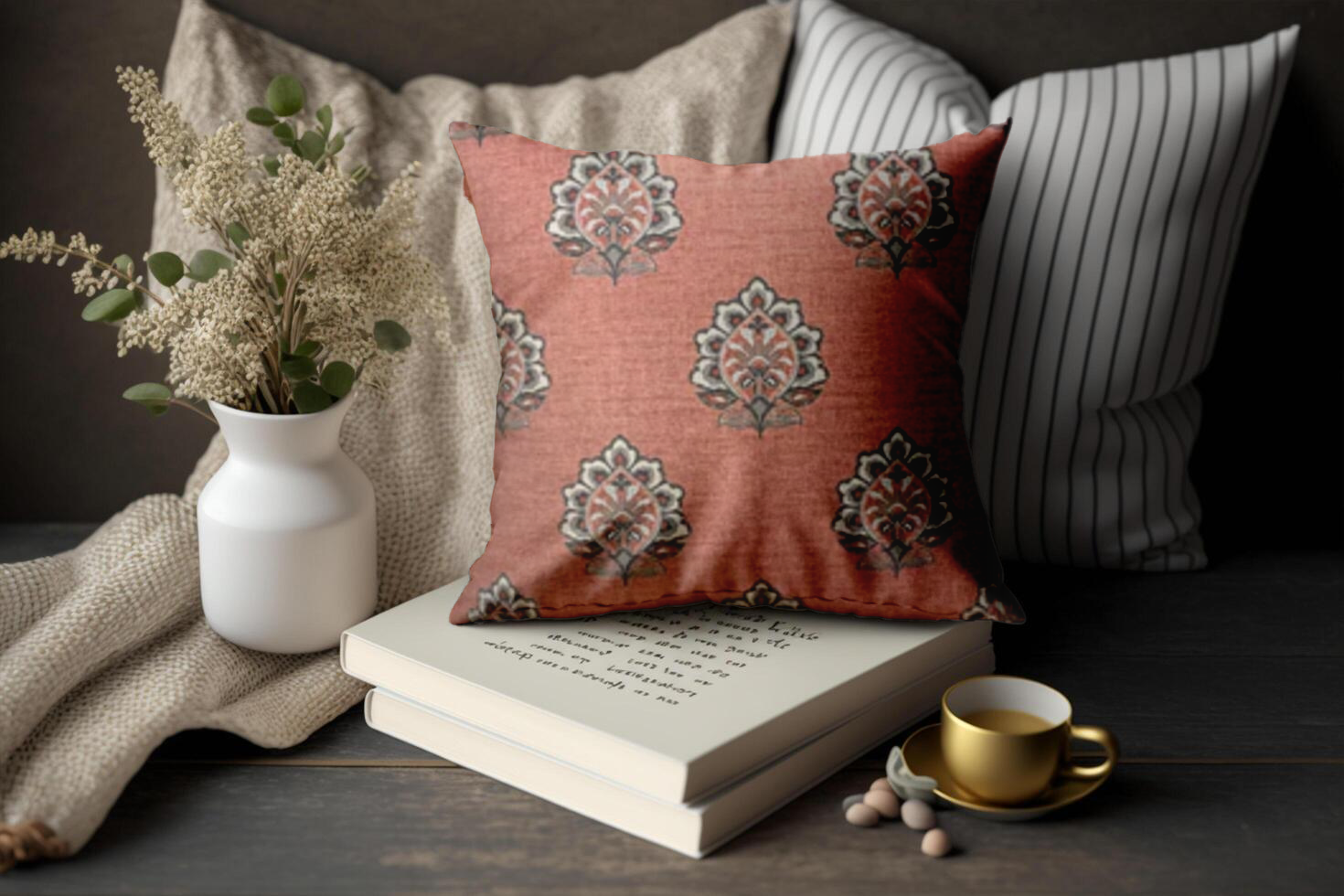 SRM Vict-114 Pink Cushion Cover 18x18 | Stylish & High Quality | Enera