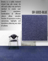 Hego Gravity Carpet Tile Plank | Grey & Blue | Stylish & Durable Flooring | Enera