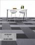 Hego Gravity Carpet Tile Plank | Grey & Carbon | Modern & Resilient Flooring | Enera