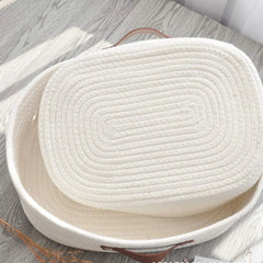 Enera Cotton Rope Storage Baskets 2-Piece Set White
