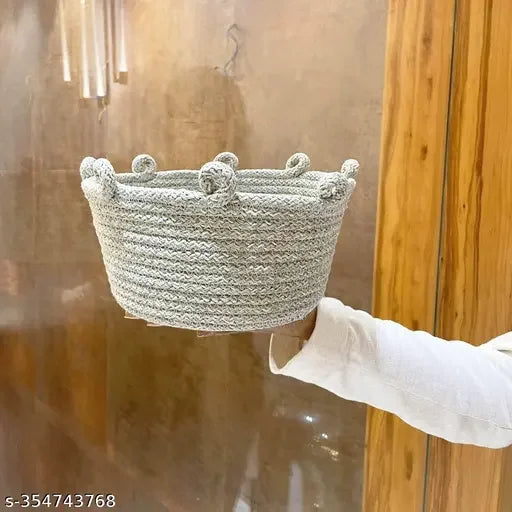 Saprose Knitted Storage Basket | Multipurpose Home Organizer Decor