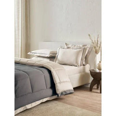 Sansaar Quilted Reversible Comforter Set 100% Pure Cotton (Set of 4)