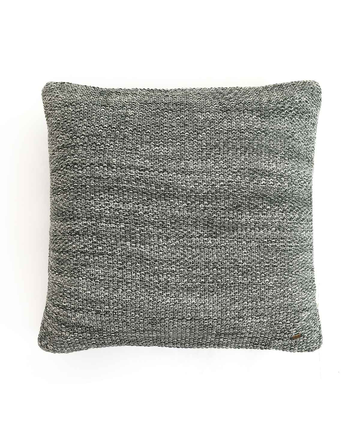 enera  - "Pluchi Moss Knit Honeydew & Natural Color CCMSKM190 Cushion Cover 22x22 – Elegant & Refreshing Home Accent | Enera