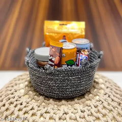 Saprose Knitted Storage Basket | Multipurpose Home Organizer Decor
