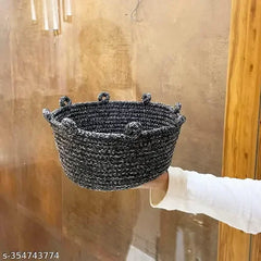 Saprose Knitted Storage Basket | Multipurpose Home Organizer Decor